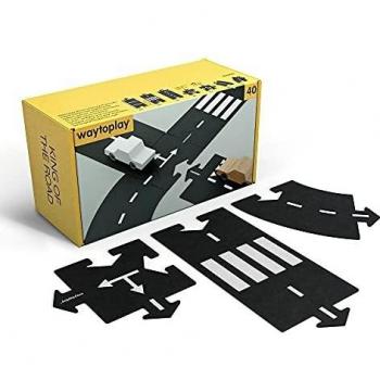 Waytoplay-40 Carretera de Juguete Flexible, Color Nero, 648 cm