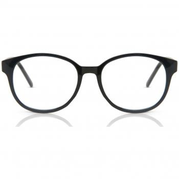 SmartBuy Kids Oval Full Rim Plastic Prescription Glasses - Black - Size 45 - Blue Light Block Available - Free Lenses