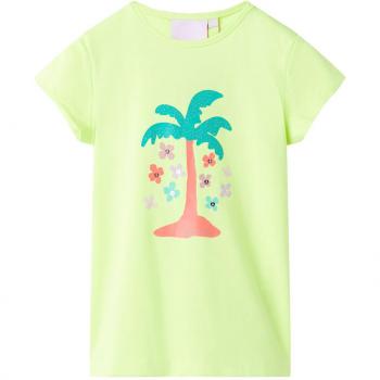 Camiseta infantil amarillo fluorescente 92