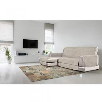 Cubierta de sofá Anti-Deslizamiento Confort con chaiselongue, Beige, 290cm