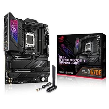 Placa Base ASUS ROG Strix X670E-E Gaming WiFi ATX, Socket AM5, 18+2 Fases de Potencia, PCIe 5.0, 4x M.2, DDR5 hasta