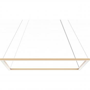 Lámpara de Techo Lumicom 60x90cm Monocolor Mate con Tira LED 58W/m, 4000K, Metal Oro Anodizado
