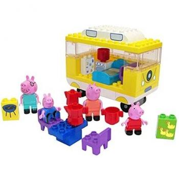BigBloxx Peppa Pig Juego Compuesto por Familia y Camper 54 Piezas para niños a Partir de 18 Meses