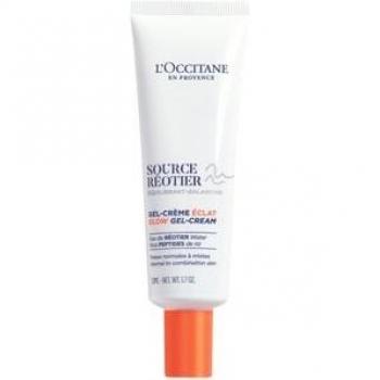 L'OCCITANE Source Réotier Glow Gel-Cream 50ml - Illuminating Hydrating Gel with Hyaluronic Acid, Vegan & Biodegradable Skincare for All Skin Types
