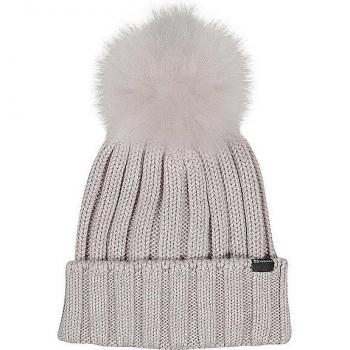 Woolrich Beige Unisex Beanie with Pom Pom - Size M