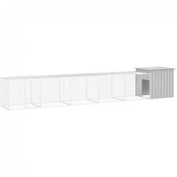 Galvanized Steel Chicken Cage Gray 600x91x100 cm