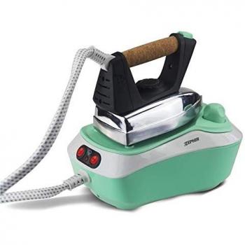 Plancha a vapor Zephir ZHF5000, 2300W, caldera independiente, 850ml, presión 3.5 bar, color verde y negro