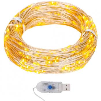 Guirnalda de micro luces LED 40 m 400 LED blanco cálido