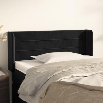 Cabecero de terciopelo negro 93x16x78/88 cm Vidaxl