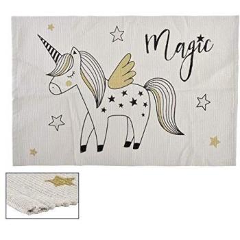 Item Alfombra algodón Unicornio Purpurina, Beige, 60 x 90 cm