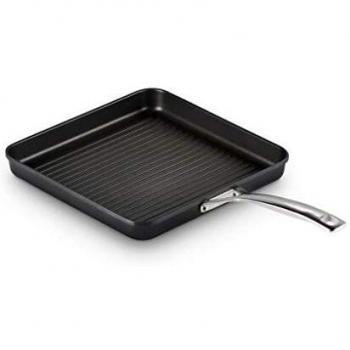 Le Creuset 52102280010202 Parrilla grill antiadherente, Libre de PFOA, Para todas las fuentes de calor, incl. la inducción, Aluminium, Antracita/Plateado