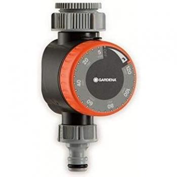Temporizador de Riego Gardena 1169-20 con Rosca de 26,5 mm (G 3/4) o 33,3 mm (G1), Color Gris y Naranja