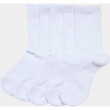 Calcetines Deportivos Urban Classics para Niños - Paquete de 5, Blanco, Tallas 35-38