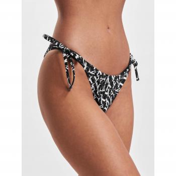 Bikini Parte Inferior con Lazadas CK Monograma - Negro, Talla 12 UK