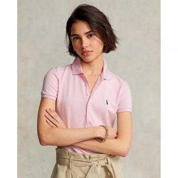 Polo Ralph Lauren Mujer Slim Fit Julie Rosa Algodón Manga Corta