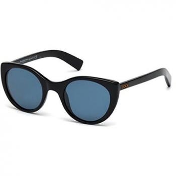 Ermenegildo Zegna Couture Polarized Round Sunglasses - Black, One Size, UV Protection