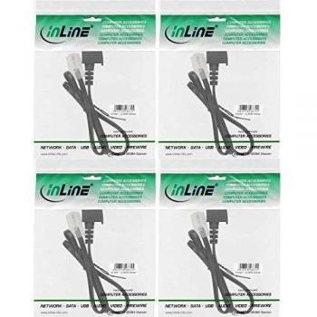 InLine TAE-N 1m cable telefónico Negro - Cable para teléfonos fijos