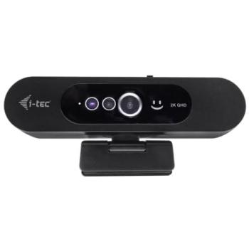 Webcam i-tec SOLOMON WH200 2K con Windows Hello, 4 MP, resolución 2560 x 1440, USB-C/A, microfono integrado