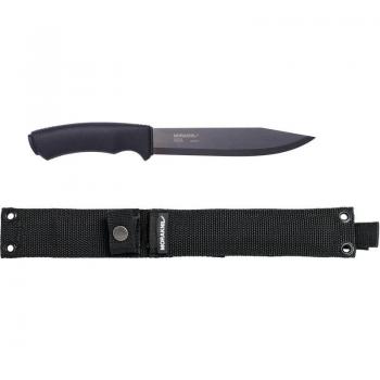 Morakniv STE-12355 Cuchillo de Caza Pathfinder BlackBlade Hoja Negra Alto Contenido de Carbono 17 cm Mango Polipropileno Negro Funda Nylon Negro