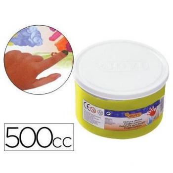Jovi 56103 - Pintura de dedos, color amarillo, bote de 500 ml