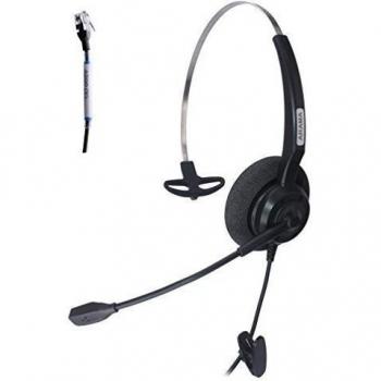 Arama Cableada Auricular de Teléfono Monoaural con Micrófono Cancelación de Ruido para Avaya 1616 9650 Cisco 7902 7912 Yealink T41 Snom 870 Grandstream GXP1400 Panasonic KXT Huawei C58 Zultys 37G IP Teléfono