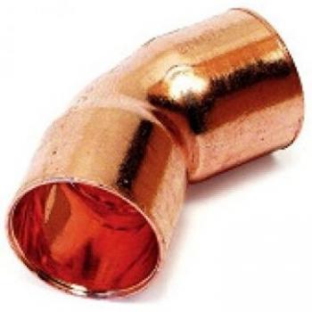 Codo de cobre para soldar 18X45º Hembra Hembra de Comap-Sudo