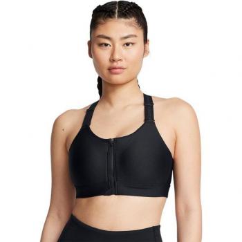 Sujetador deportivo Under Armour Infinity Zip 2.0 de alta sujeción negro para mujer - Talla S-AC