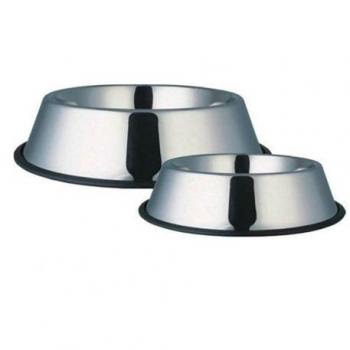 Wuapu Comedero de Acero Inoxidable con Base Antideslizante 15 cm