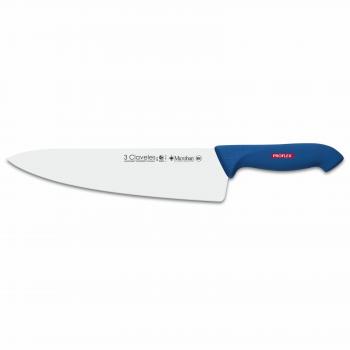 Cuchillo Profesional Cocinero Ancho 25 cm Microban. Azul
