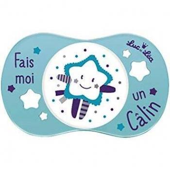 LUC ET LE Sucette en silicone Fais moi un câlin 6 mois et +