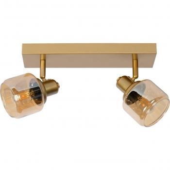 Foco de Techo Bjorn, 2 Luces, Oro/Latón, Dimmable y Rotatable
