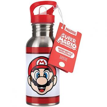 Botella Metálica Con Pajita Super Mario 500 Ml