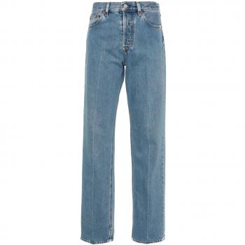 Gucci Women's Straight Leg Denim Cotton Jeans in Blue | Size W30 | 788822XDCXM4011
