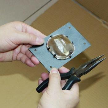 Proyector LED cuadrado con lente de condensador dedicada, DIY, soporte y lámpara LED de alta potencia