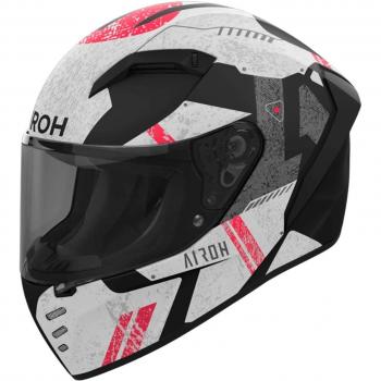 Airoh Casco Integral Connor Omega - Negro Gris Rojo (L)