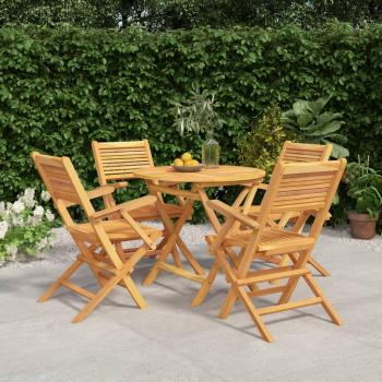 5-Piece Solid Teak Wood Garden Dining Set