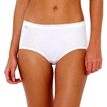 Slip Midi Básico Sloggi 4P Mujeres Algodón Blanco