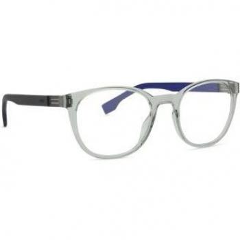 Hugo Boss 1577 Square Full-Rim Eyeglasses with Gray Plastic Frame, 52mm/20mm/150mm