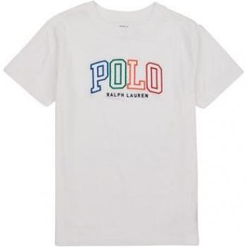 Camiseta de niño Polo Ralph Lauren blanca con logo