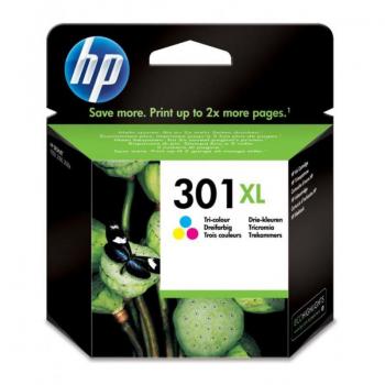 Cartucho de tinta HP 301 XL (CH564EE) tri-color, cian, magenta y amarillo, compatible con HP Deskjet 1010