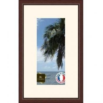 Marco de pared de fotos 31 x 14 x 14 x 31 cm, marco plateado moderno, 2,3 cm de longitud, de madera, madera, Marron-38, Passe-Partout Blanc cassé