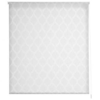 Estor Enrollable Translúcido Jacquard Modelo Davos 90 x 255 cm para Ventanas y Puertas - Fácil Instalación Pared o Techo Color Blanco