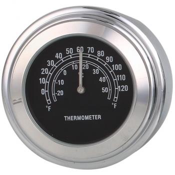 sedeta moto de la motocicleta Manillar Monte redondo Dial de reloj / termómetro de accesorios a prueba de agua Blanco negro reloj termómetro Aleación de aluminio