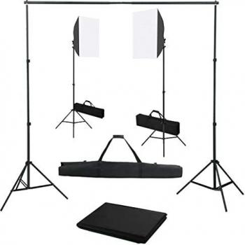Kit de estudio fotográfico con luces Softbox y Backwater
