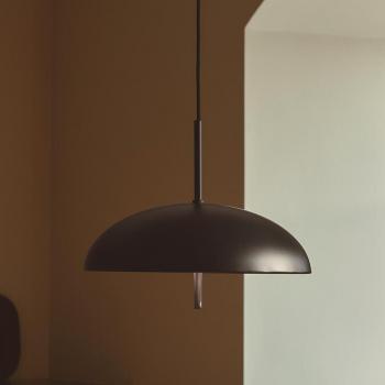 Lámpara colgante Versale 35 en negro, Ø 35 cm, metálica, 2 x E27