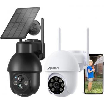 Cámara de videovigilancia exterior e interior Anran P3 5MP + cámara inalámbrica con batería negra Anran Q03 3MP