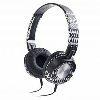 Meliconi HP Style - Auriculares de diadema cerrados, diseño Black & White, cable de 1.5 metros