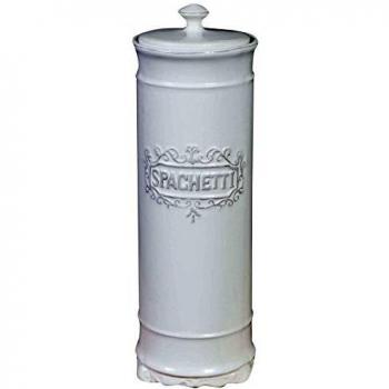 Recipiente para Espaguetis de Porcelana Blanca Shabby 10x10x30 cm