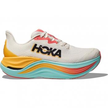 Hoka Women's Skyward X Road Running Shoes - Blanc De Blanc/Swim Day