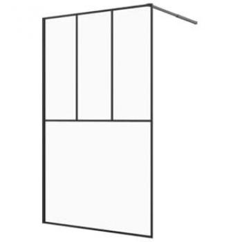 Mampara de ducha industrial negra mate 120 x 200 cm - BAMBESA